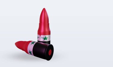 3d kurşun Suriye bayrağı sol görüşü yansıtıyor