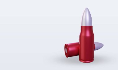 3D kurşun Tonga bayrağı sağa doğru görüntüleniyor