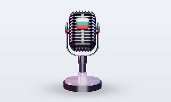 Microphone Болгарія Прапор Болгарії Передній Вид — стокове фото
