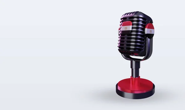 Microphone Egypt Flag — стокове фото