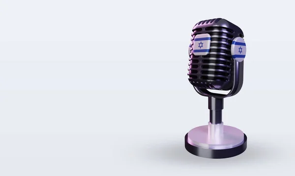 3D mikrofon İsrail bayrağı sağ görüşü yansıtıyor
