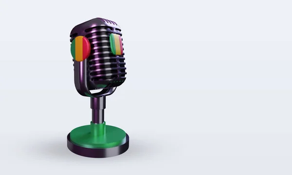 Microfono Bandiera Mali Visualizzazione Sinistra — Foto Stock