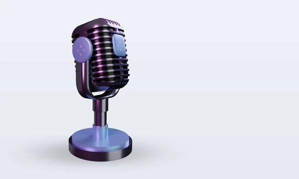 Mikrofon Mikronésie Příznak Vykreslování Levý Pohled — Stock fotografie
