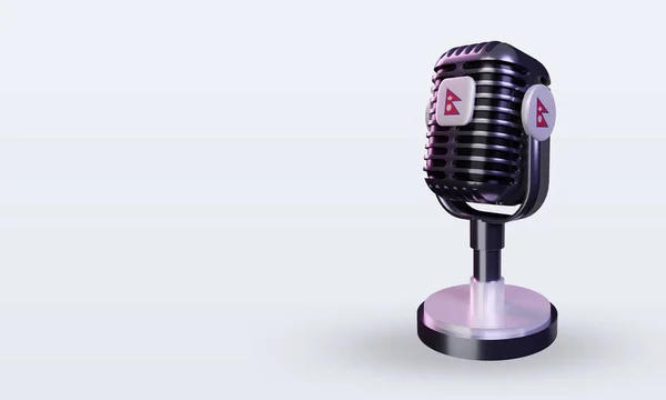 Microfono Bandiera Nepal Visualizzazione Destra — Foto Stock