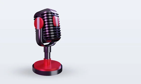 Microphone Peru Flag Rendering Left View — Stock Photo, Image
