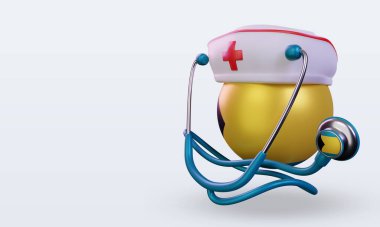 3D hemşire günü Bahamalar bayrağı sağa döndürüyor