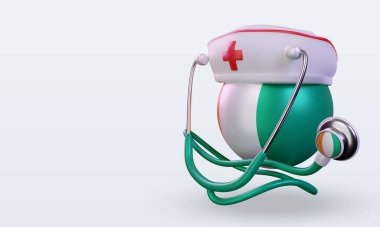 3d hemşire günü Cote dIvoire bayrağı doğru görünüm oluşturur