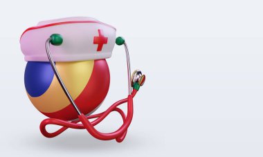 3D hemşire günü Seyşeller bayrağı sola bakıyor