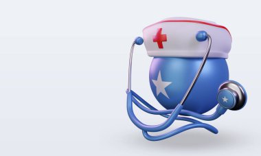 3D hemşire günü Somali bayrağı sağa bakıyor