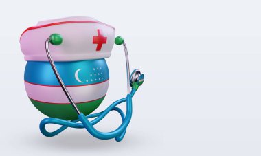 3d hemşire günü Özbekistan bayrağı sol görüşü yansıtıyor