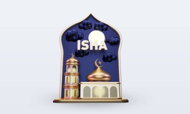 3d ramazan Isha simgesi ön görünümü görüntülüyor