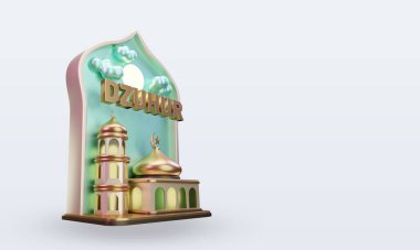 3d raamadan Dzuhur simgesi sol görünümü görüntülüyor