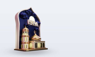 3d raamadan Isha simgesi sol görünümü görüntülüyor