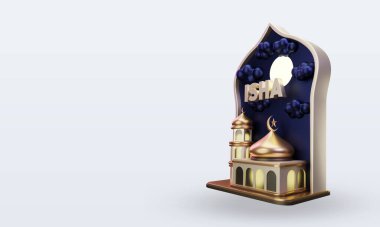 3d ramazan Isha simgesi sağ görünümü görüntülüyor