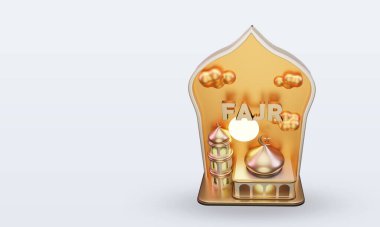 Üst Görünümü gösteren 3d raamadan Fajr simgesi