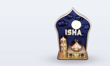3d ramazan Isha simgesi üst görünümü oluşturur