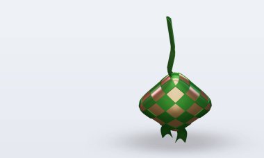 3d raamadan Ketupat simgesi oluşturma Üst görünümü