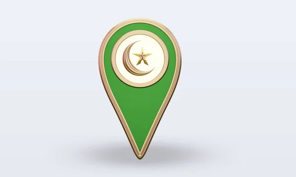 Ramadan Location Icon Rendering Frontansicht — Stockfoto