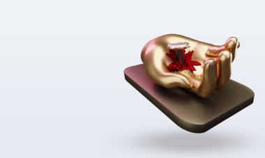 3d el çivisi paskalya simgesi doğru görünümü oluşturur