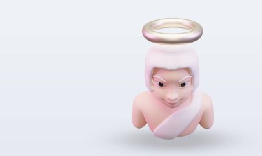 3d Melek paskalya simgesi üst görünümü görüntülüyor