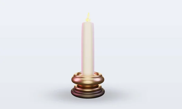 Candle Easter Icon Rendering Front View — Stock Photo, Image