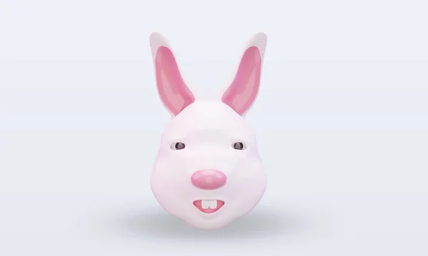 Bunny Easter Icon Rendering Front View — Stock Photo, Image