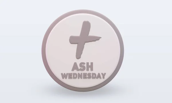 Ash Wednesday Easter Icon Rendering Front View — 스톡 사진