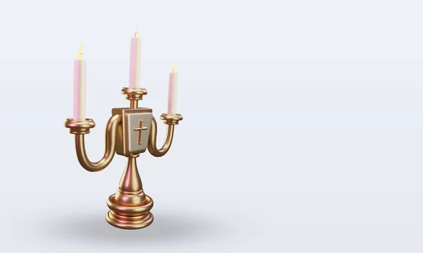 Candelabra Easter Icon Rendering Left View — Stock Photo, Image