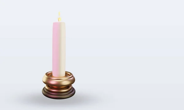 Candle Ostern Icon Rendering Linke Ansicht — Stockfoto