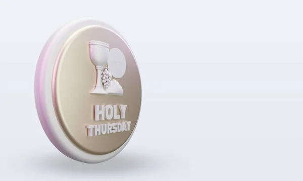 Holy Thursday Easter Icon Rendering Left View — 스톡 사진