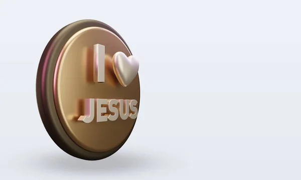 Szeretem Jézus Húsvét Ikon Rendering Bal Nézet — Stock Fotó