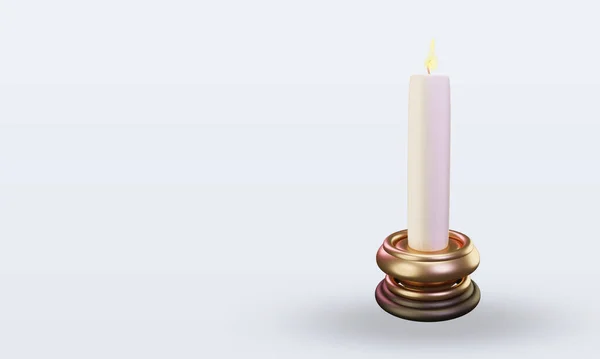 Candle Easter Icon Rendering Right View — Stock Photo, Image