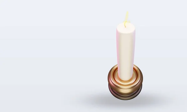 Candle Paskalya Simgesi Oluşturma Üst Görünümü — Stok fotoğraf