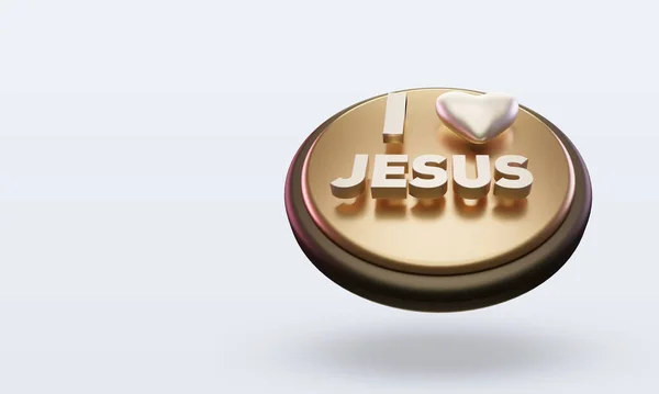 Szeretem Jézus Húsvéti Ikon Renderelés Top View — Stock Fotó
