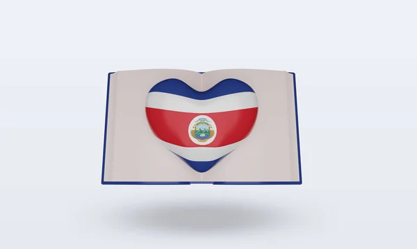 World Book Day Costa Rica Flag Rendering Front View — Stock Photo, Image