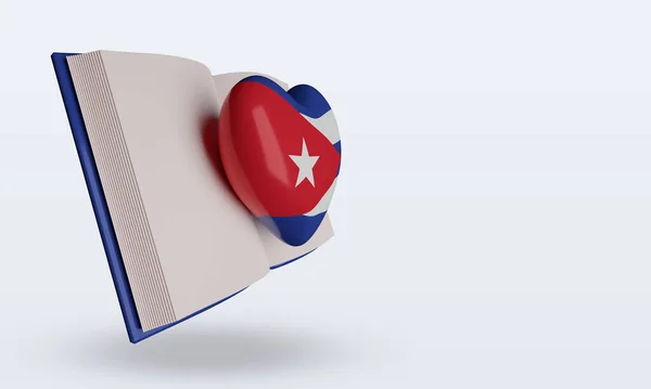 Cuba Flag Rendering Left View — 스톡 사진