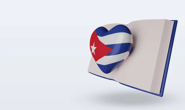 Cuba Flag Rendering Right View — 스톡 사진