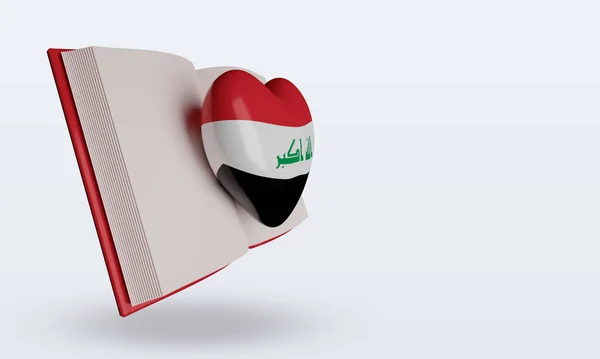 Wereld Boek Dag Irak Vlag Rendering Links Uitzicht — Stockfoto