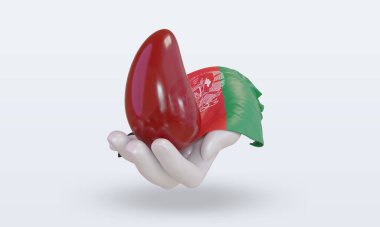 3D Dünya Kan Bağışı Günü Afganistan bayrağını dalgalandırıyor