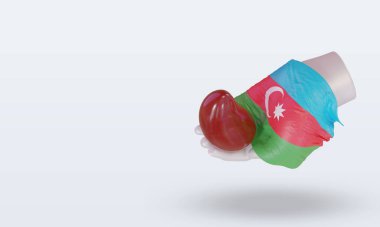 3D Dünya Kan Donörü Günü Azerbaycan bayrağı sağa bakıyor
