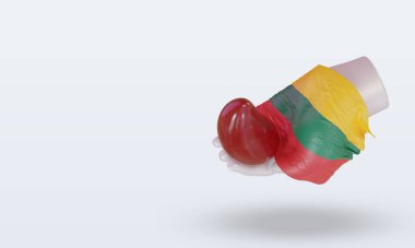 3D Dünya Kan Bağışı Günü Litvanya bayrağı sağa bakıyor