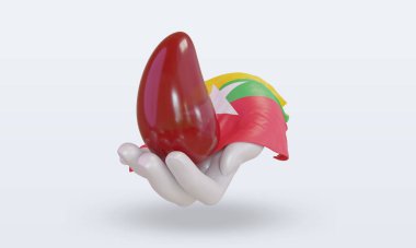 3D Dünya Kan Bağışı Günü Myanmar bayrağı öne bakıyor