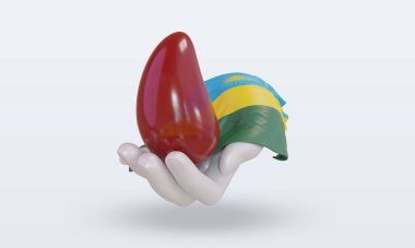 3D Dünya Kan Bağışı Günü Ruanda bayrağı öne bakıyor