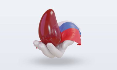 3D dünya kan bağışı günü Slovenya bayrağı ön plana çıkıyor