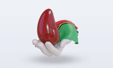 3D Dünya Kan Bağışı Günü Vanuatu bayrağı öne bakıyor