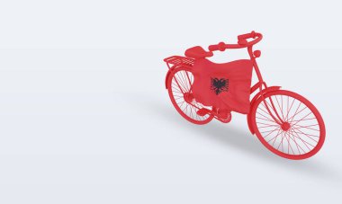 Arnavutluk bayrağının sağa döndüğü günde 3d bayrak