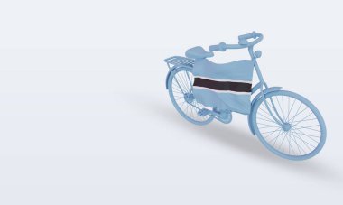 3d by-cycle günü Botswana bayrağı doğru görünüm oluşturur