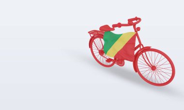 3d by-cycle Cumhuriyet Kongo bayrağı doğru görünüm veriyor