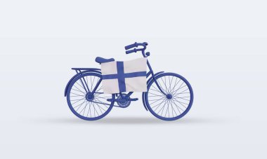 3d bayram Finlandiya ön görünüm sunma bayrağı