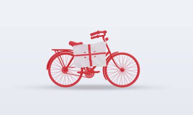 Gürcistan bayrağını dalgalandıran 3D bayrak